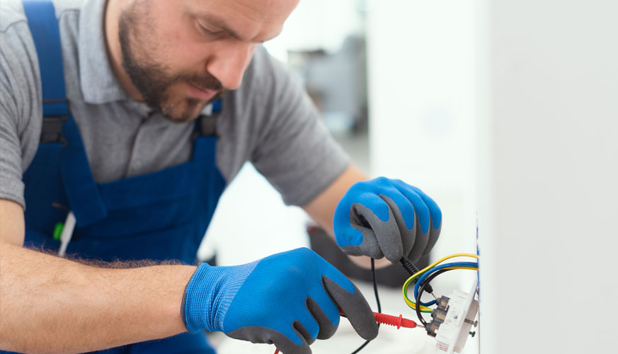 contractor working on wiring